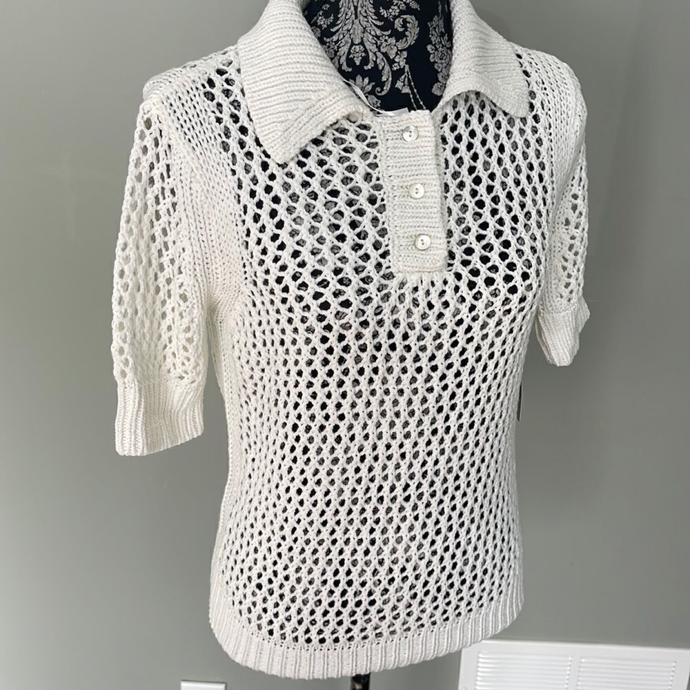 Suitable For Work NEW White knitted top